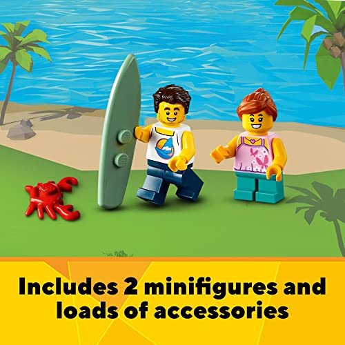 LEGO Creator 3-in-1 Surfer Beach House 31118 - Featuring Lighthouse, Pool House, Boat, 2 Minifigures, Dolphin Figure, Great Summer Building Toy Set for Kids, Girls, and Boys Ages 8+ by LEGO