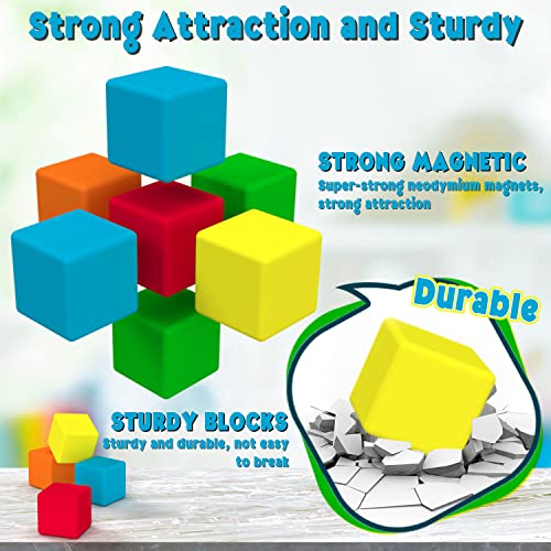 Dolanus Magnetic Blocks for Toddler Toys - 40 Pieces, Max Magnets Strong Magnetic Building Tiles for Kids, STEM Sensory Cube for Preschool, Gift for Boys Girls Age 3 4 5 6 7 Year Old, 1.0 Inch by Dolanus