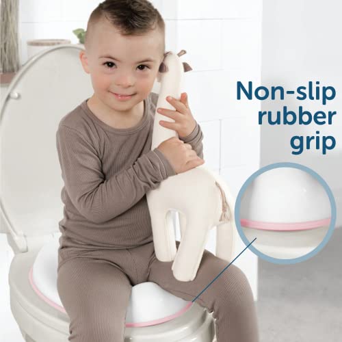 Potty Training Seat for Girls - Fits Round & Oval Toilets, Includes Free Storage Hook - Jool Baby by Jool Baby Products