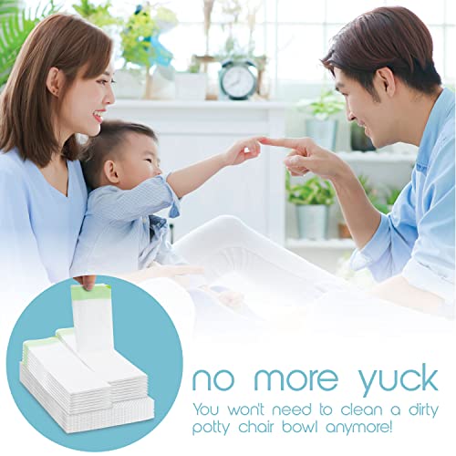 TidyTots Disposable Potty Chair Liners | XL Travel Pack of 32 Liners + 32 Absorbent Pads | Use with Potty Training Portable Toilet for Toddlers & Kids | Universal Fit from The Cumberland Companies LLC