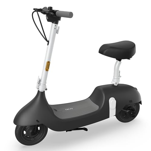 OKAI Beetle Electric Scooter with Seat, Up to 25 Miles Range & 15.5MPH, Modern Moped Scooter Bike with 10inch Vacuum Tires (Black) from Zhejiang Okai Vehicle Co., Ltd.