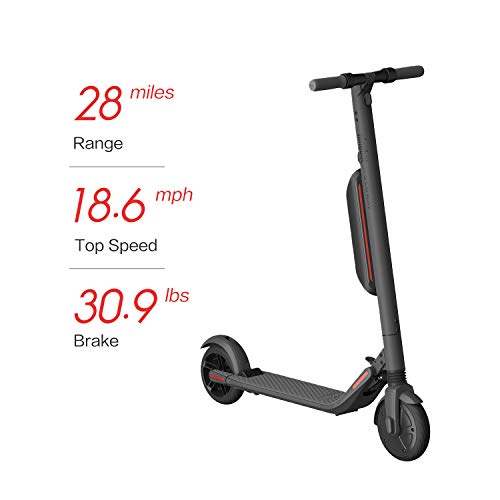 Segway Ninebot ES4 Electric Kick Scooter with External Battery, Lightweight and Foldable, Upgraded Motor Power, Dark Grey by Segway-Ninebot