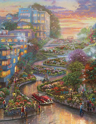 Ceaco - Thomas Kinkade 8 in 1 Multipack Jigsaw Puzzle Bundle Set - (2) Round 300, (4) 550, (1) 750, (1) 1000 Pieces, Kids and Adults from Ceaco