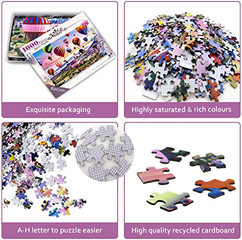 Puzzles for Adults 1000 Piece Puzzles for Adults âHot Air Balloons Landscape Style Jigsaw Puzzle Game Toys Gift from Runlycan