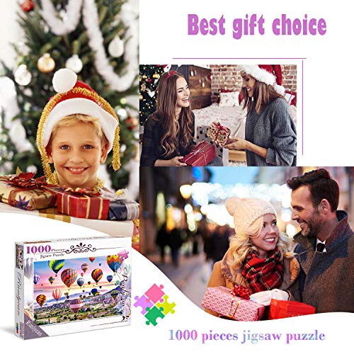 Puzzles for Adults 1000 Piece Puzzles for Adults âHot Air Balloons Landscape Style Jigsaw Puzzle Game Toys Gift from Runlycan