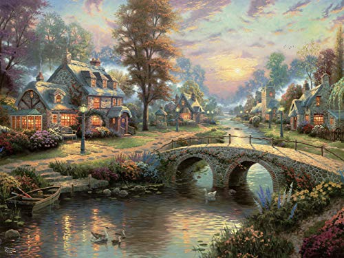 Ceaco - Thomas Kinkade 8 in 1 Multipack Jigsaw Puzzle Bundle Set - (2) Round 300, (4) 550, (1) 750, (1) 1000 Pieces, Kids and Adults from Ceaco