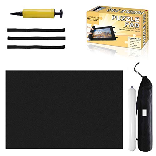 Jigsaw Puzzle Mat Roll Up - 2000 1500 500 Pieces Saver Large Puzzles Board for Adults Kids, Storage and Transport Premium Pump Puzzle Glue Felt Mat Inflatable Tube Cover Keeper Pad Holder Organizer by Devalitable