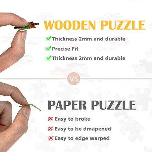 Sunflower Puzzle 500 Piece Puzzles for Adults - Retro Sunflowers and Farmhouse Yellow Flower Hummingbird Animal Inspirational Wooden Jigsaw Puzzles for Family Activities Games - God Says You are from BLIOWL