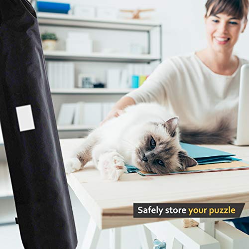 Jigsaw Puzzle Mat Roll Up - 2000 1500 500 Pieces Saver Large Puzzles Board for Adults Kids, Storage and Transport Premium Pump Puzzle Glue Felt Mat Inflatable Tube Cover Keeper Pad Holder Organizer by Devalitable