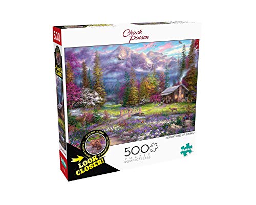 Buffalo Games - Inspirations of Spring - 500 Piece Jigsaw Puzzle with Hidden Images, White by Buffalo Games