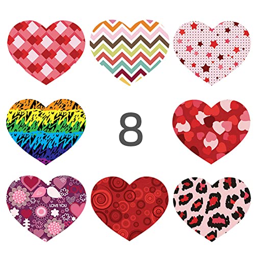 Dzrige 500pcs/roll Heart Shape Labels Love Heart Stickers Love Scrapbooking Adhesive Stickers for Valentine's Day Wedding Decor Stationery Candy Dragee Bag Gift Box Packing Bag Sticker by Dzrige