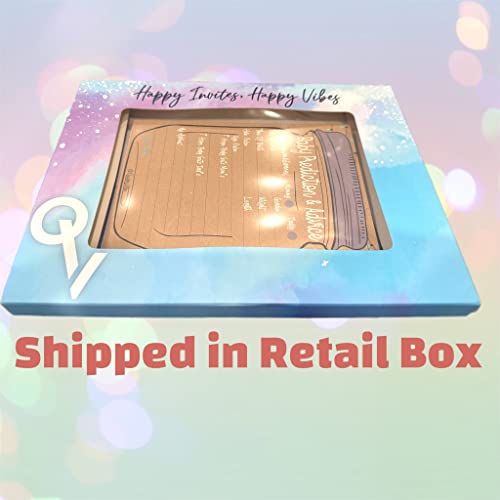 QualityVibe Baby Prediction and Advice Cards Set Of 50. Baby Shower Activity Games. Kraft Style & Mason Jar Background. Thick and easy to write on with any Pen. by QualityVibe