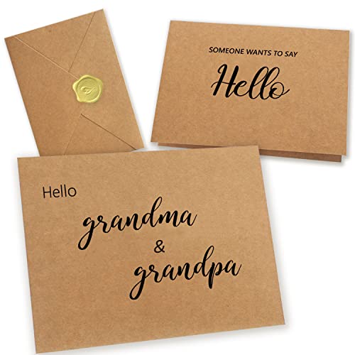 HAMUIERS Pregnancy Announcement for Grandparents, Pregnancy Annoucement Card for Grandparents, Grandparents Baby Announcement Ideas for Pregnancy Reveal, First Time Grandparents Gifts from HAMUIERS
