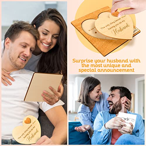 STOFINITY Surprise Pregnancy Announcement for Dad - Pregnancy Reveal to Husband, Cute Baby Announcements Ideas, Baby Reveal for Husband, Baby Announcement Gifts, Wooden Pregnant Announcement Keepsake from Stofinity