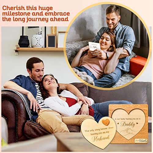 STOFINITY Surprise Pregnancy Announcement for Dad - Pregnancy Reveal to Husband, Cute Baby Announcements Ideas, Baby Reveal for Husband, Baby Announcement Gifts, Wooden Pregnant Announcement Keepsake from Stofinity