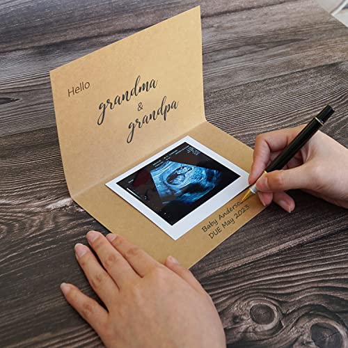 HAMUIERS Pregnancy Announcement for Grandparents, Pregnancy Annoucement Card for Grandparents, Grandparents Baby Announcement Ideas for Pregnancy Reveal, First Time Grandparents Gifts from HAMUIERS