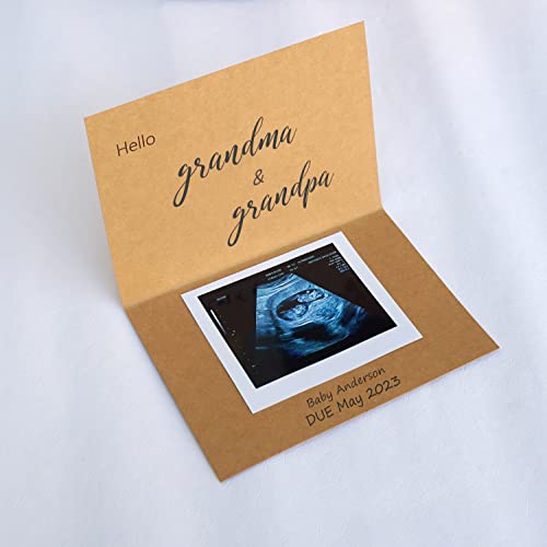 HAMUIERS Pregnancy Announcement for Grandparents, Pregnancy Annoucement Card for Grandparents, Grandparents Baby Announcement Ideas for Pregnancy Reveal, First Time Grandparents Gifts from HAMUIERS