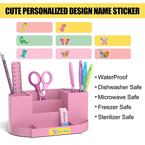 Baby Bottle Labels for Daycare, Self-Laminating, Waterproof Write-On Name Labels, Water Bottle, Lunch Boxes, School Stationery 128 Pack from LINGXIN