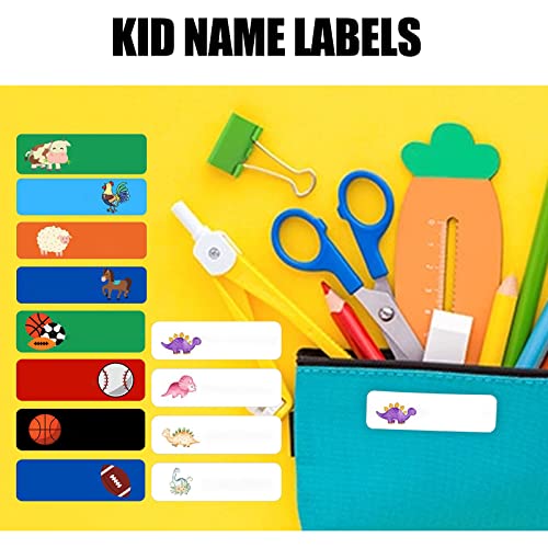 Baby Bottle Labels for Daycare, Self-Laminating, Waterproof Write-On Name Labels, Water Bottle, Lunch Boxes, School Stationery 128 Pack from LINGXIN