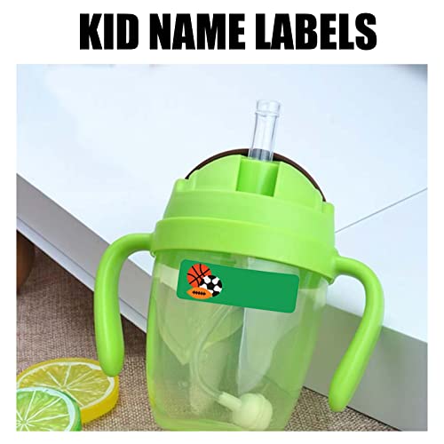 Baby Bottle Labels for Daycare, Self-Laminating, Waterproof Write-On Name Labels, Water Bottle, Lunch Boxes, School Stationery 128 Pack from LINGXIN
