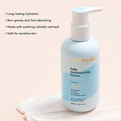 Evereden Baby Moisturizing Lotion: Fragrance Free, 8.5 fl oz. | Clean and Unscented Baby Care | Natural and Plant Based | Non-toxic and Fragrance Free by Evereden