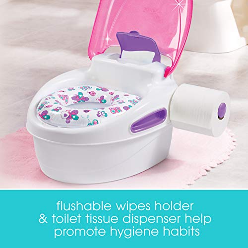 Summer Step by Step Potty, PinkÂ - 3-in-1 Potty Training Toilet - Features Contoured Seat, Flushable Wipes Holder and Toilet Tissue Dispenser from Summer