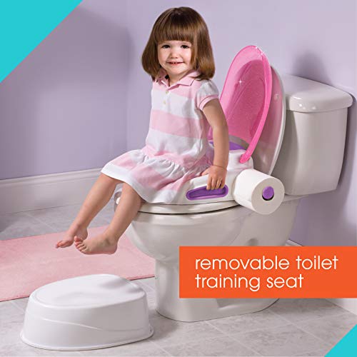 Summer Step by Step Potty, PinkÂ - 3-in-1 Potty Training Toilet - Features Contoured Seat, Flushable Wipes Holder and Toilet Tissue Dispenser from Summer