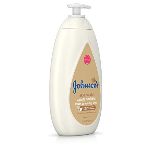 Johnson's Baby Moisturizing Lotion with Nourishing Vanilla & Oat Extract for Dry Skin, Hypoallergenic and Dermatologist-Tested, 27.1 fl. oz by Johnson's Baby