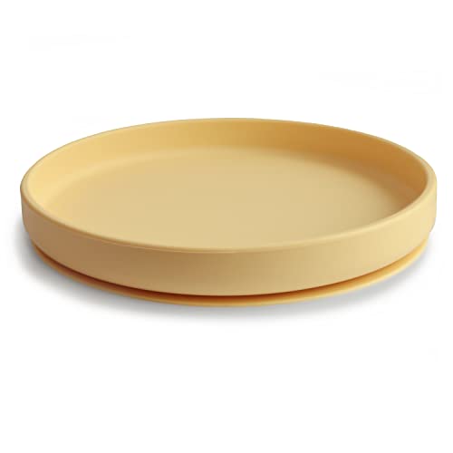 mushie Classic Silicone Suction Plate | BPA-Free Non-Slip Design (Daffodil) by mushie