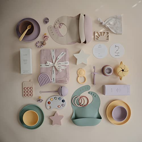 mushie Classic Silicone Suction Plate | BPA-Free Non-Slip Design (Daffodil) by mushie