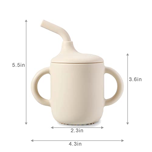 PandaEar Silicone Baby Feeding Set & 2 Pack 100% Tiny Silicone Drinking Training Cup from 