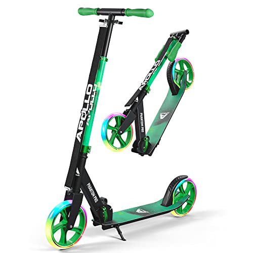 APOLLO LED Scooter - Kick Scooters for Adults, Scooters for Kids 6-10 Years Up - LED Light Up Scooter Wheels - LED Scooter Wheels - Adult Scooter LED Lights for Scooter - Foldable, 20lbs from Apollo