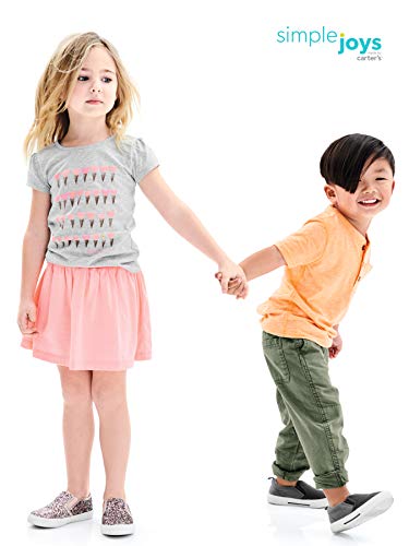 Simple Joys by Carter's Baby Girls' Toddler 3-Pack Graphic Tees, Pink Dino, Gray, White Heart, 2T by Carter's Simple Joys - Private Label