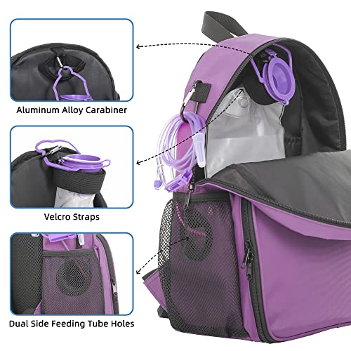 Fewener Feeding Tube Backpack for Feeding Tube G Tube J Tube GJ Tube Backpack - 15.8 Inch Gtube Feeding Backpack Modified Enteral Feeding Pump Backpack for teenagers/adults from Fewener