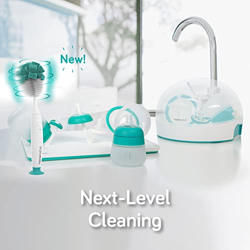 Nanobebe Baby Bottle Ultimate Feeding and Cleaning Set, for Breast Milk and Formula, Cleaning and Soothing Essentials, Baby Shower Registry Gift, for Newborn, Infant and Baby - Teal from Nanobebe
