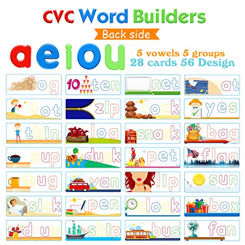 SpringFlower See & Spell Matching Letter Toy,Learning Educational Toy For 3 4 5 6 Years Old Boys And Girls,Preschool Learning Activities,Shape & Color Recognition Game,Cvc Word Builders For Kids,80Pcs by Shang gao xian fang bei gong yi pin you xian gong s