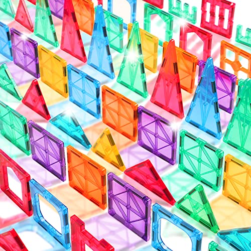 Universal Kids Magnetic Tiles Compatiable with All Brand's Magnetic Building Blocks, Magnet Montessori Toys for 3 4 5 6 7 8 Year Old Boys Girls Toddlers Learning Educational Sensory STEM Toys Gifts from BigShu