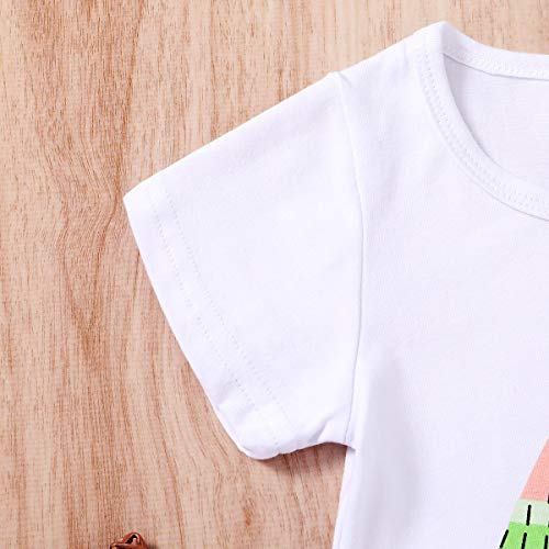 YOUNGER TREE Toddler Baby Girls Clothes Watermelon T-Shirt + Linen Shorts with Belt Cute Summer Short Set (Green, 2-3 T) from 