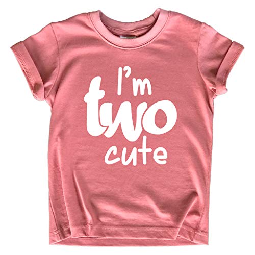 2nd Birthday Outfits for Toddler Girls im Two Cute Shirt Girl 2 Year olds Second (Mauve, 3 Years) by 