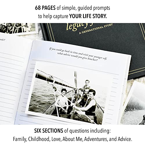 Grandparents Legacy Journal (Charcoal, 85 Pages) - Memory Journal for Grandparents & Parents - Grandma Scrapbook Album - Ideal Gifts for Grandparents by 