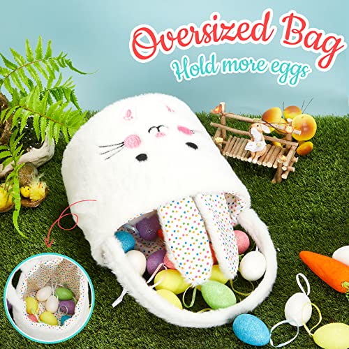 Bstaofy Easter Bunny Basket White Rabbit Egg Hunts Basket Easter Egg Hunting Game Supplies for Toddler Kids Boys Girls Party Decor Gifts by Bstaofy