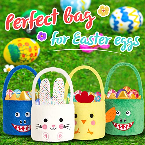 Bstaofy Easter Bunny Basket White Rabbit Egg Hunts Basket Easter Egg Hunting Game Supplies for Toddler Kids Boys Girls Party Decor Gifts by Bstaofy