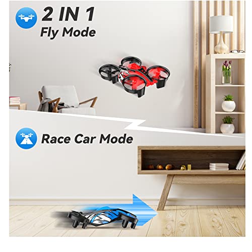 LANSAND 2Pack Mini Drones for Kids,Beginners,Adults, Small RC Drone Quadcopter with 2-In-1 Race and Fly Mode,LED Light,Altitude Hold,3D Flip,4 Batteries,Stress Relief for Adult,Toy Gift for Boys Girls from LANSAND