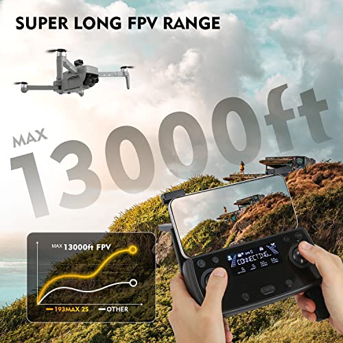 Tucok 193MAX2S Drone with 4K UHD Camera for Adults,3-Axis Gimbal Quadcopter with EIS Camera,13000ft Video Transmission,Obstacle Avoidance,66 Min Long Flight Time,Brushless Motor, GPS Auto Return Home by Tucok