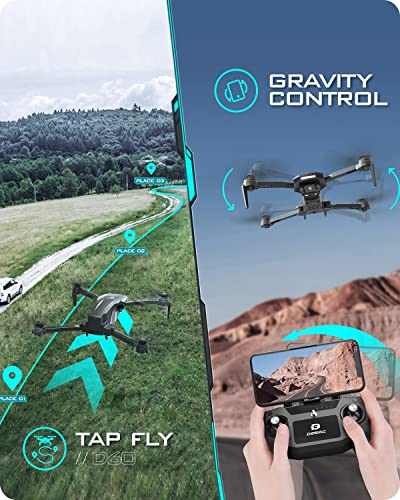 DEERC Drones with Camera for Adults Kids 1080P HD Video, D60 FPV Drone for Beginner with Long Battery Life, Gravity Sensor, Foldable Hobby RC Quadcopters & Multirotors, Toys Gifts for Boys Girls from DEERC