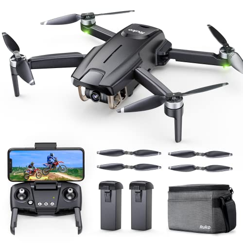 Ruko F11 MINI Drones with Camera, GPS 4K Camera for Adults, Less Than 0.55lbs Mini Drone Foldable 60 Min Flight Time FPV Quadcopter Brushless Motor UAV for Beginners 5Ghz WiFi Live Video Transmission Optical Flow RTH Follow Me from Ruko