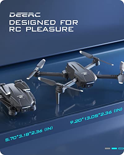 DEERC Drones with Camera for Adults Kids 1080P HD Video, D60 FPV Drone for Beginner with Long Battery Life, Gravity Sensor, Foldable Hobby RC Quadcopters & Multirotors, Toys Gifts for Boys Girls from DEERC