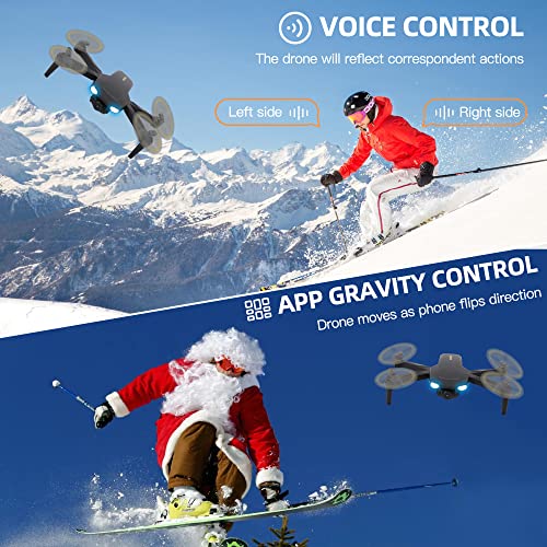 Drone with Camera for Adults, Patikuin S300 HD 1080P FPV Drones with Carrying Case, Foldable RC Quadcopter Drone for Beginners w/ 5GHz FPV Transmission, One key Return/Emergency Stop, Trajectory Flight, Drones for Adults with 2 Batteries for 24 Mins Fligh