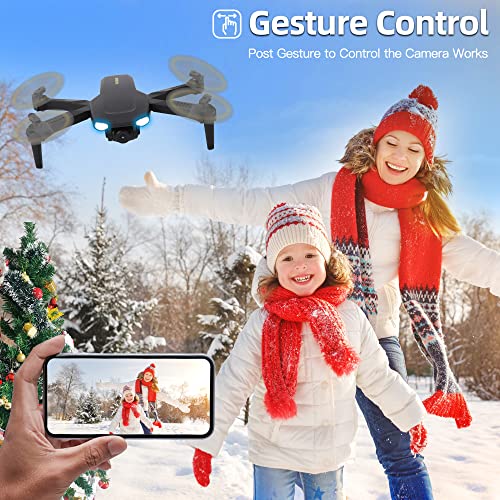 Drone with Camera for Adults, Patikuin S300 HD 1080P FPV Drones with Carrying Case, Foldable RC Quadcopter Drone for Beginners w/ 5GHz FPV Transmission, One key Return/Emergency Stop, Trajectory Flight, Drones for Adults with 2 Batteries for 24 Mins Fligh
