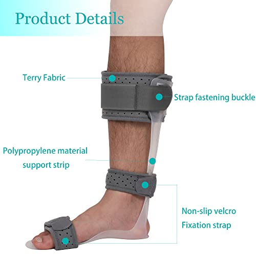 Komzer AFO Foot Drop Brace Medical Ankle Foot Orthosis Support Drop Foot Postural Correction Brace (Large, LEFT) by Komzer